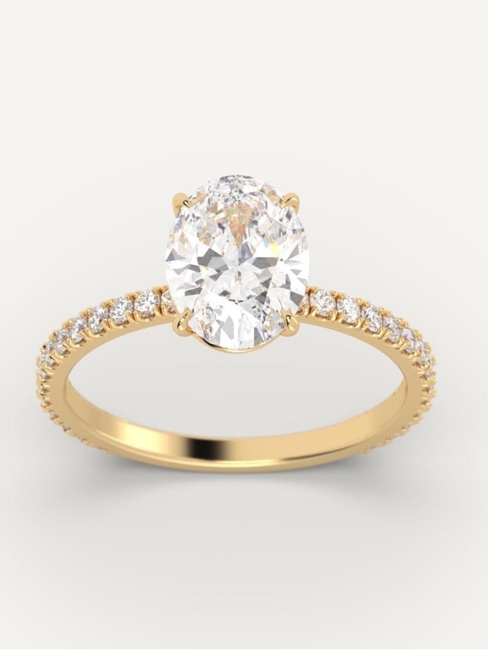 2ct 18k Oval Ring - Picture 3 of 9